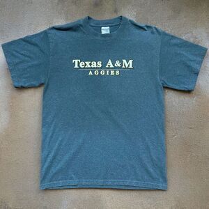 Gildan Texas A&M Aggies Vintage 12th Man Spirit T-Shirt Grey Men's Size Medium